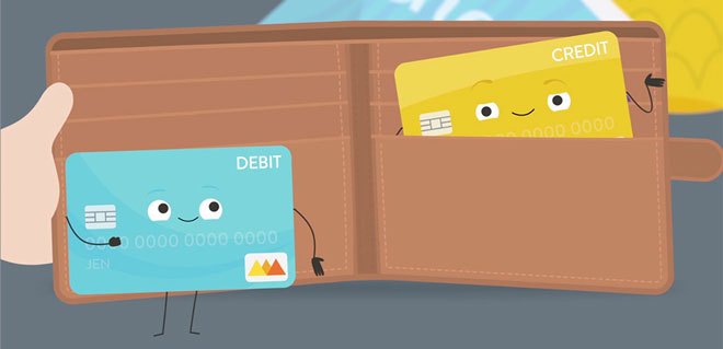 Thẻ ngân hàng:credit và debit