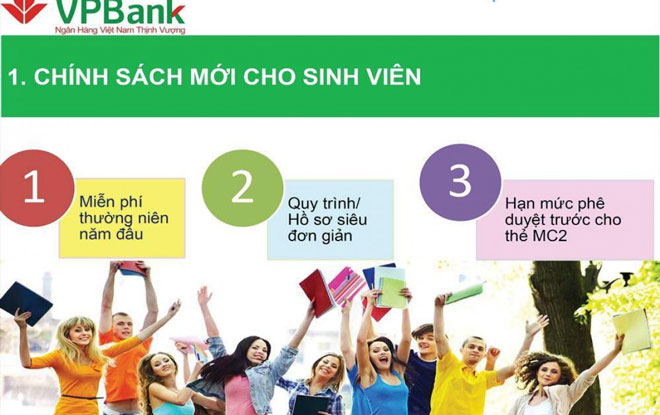 vpbank mở thẻ tín dụng MC2 cho sinh viên