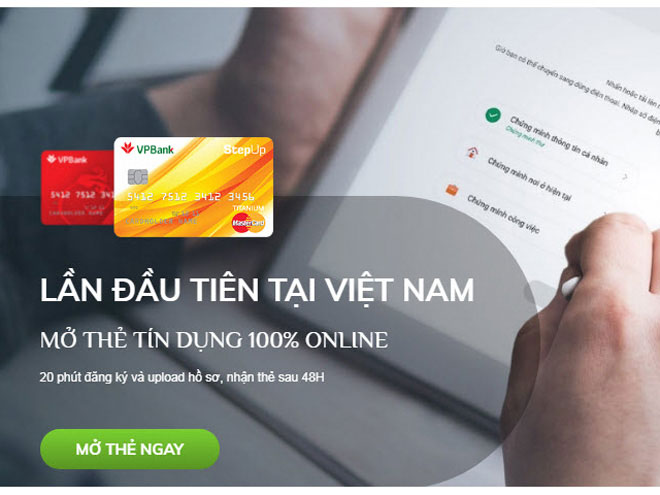 mở thẻ ngân hàng dễ dàng online